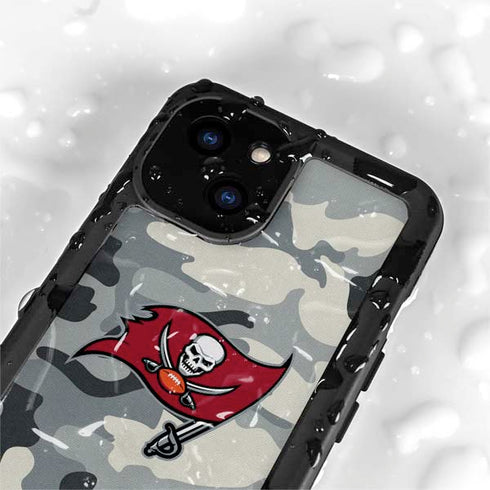 NFL Tampa Bay Buccaneers Camo iPhone 15 Plus Waterproof Case